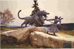 La bête du Gévaudan Sculpture-bete